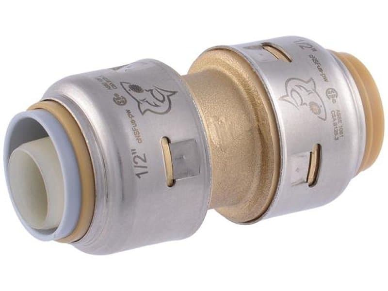 SharkBite UR4008A Coupling, 1/2 in, Brass, 250 psi Pressure – image 1