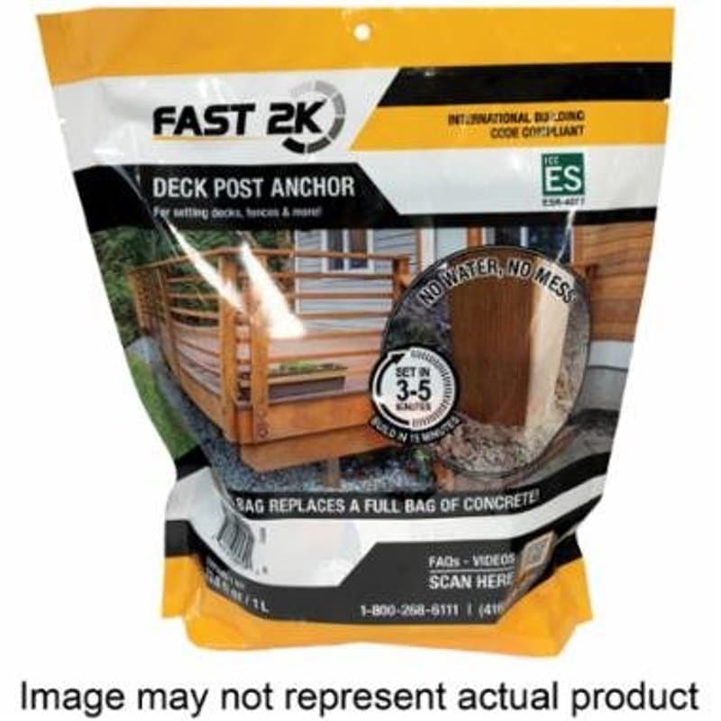 Fast 2K 732895-200692 Deck Post Anchor, Liquid, Faint Yellow/Yellow to Brown, 33.8 fl-oz Bag – image 1