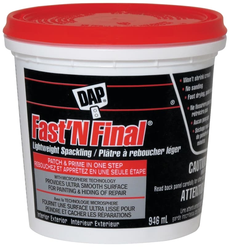 DAP FAST N FINAL 71354-3 Spackling, White, 946 mL – image 1