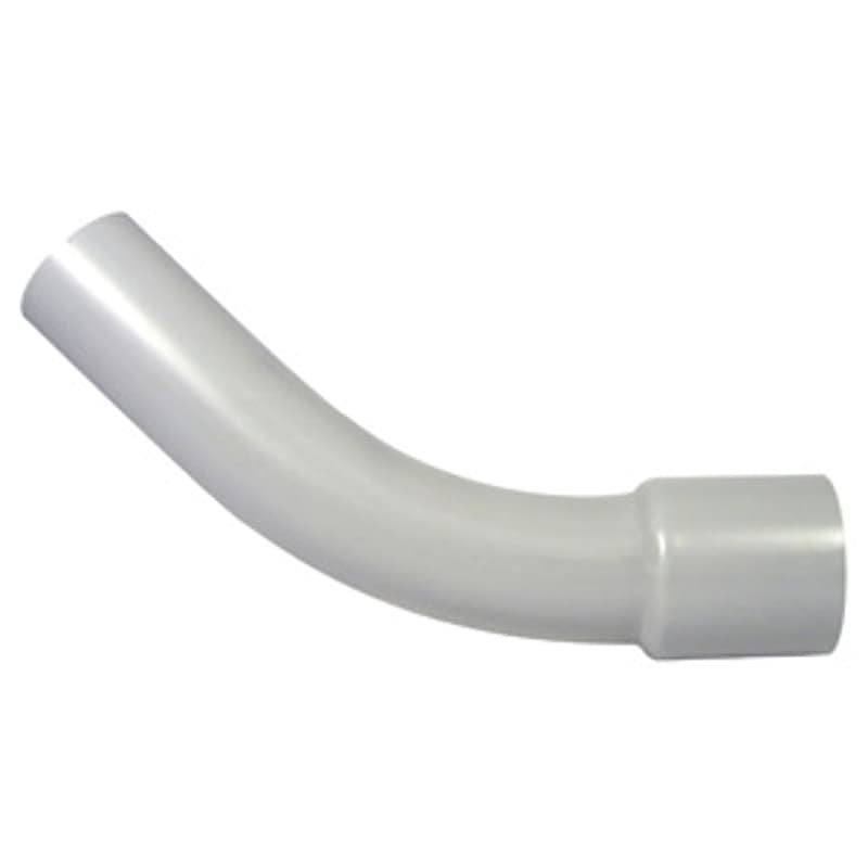 IPEX 020655 Elbow, 3/4 in Trade Size, 45 deg Angle, SCH 80 Schedule Rating, PVC, 4-1/2 in L Radius, Spigot x Bell End – image 1